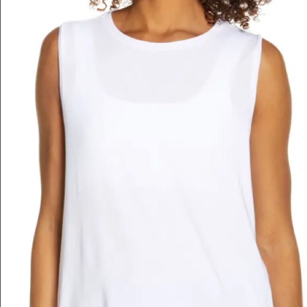 Sleeveless White Tank Top